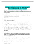 Portage Microbiology Exam &num;5 Questions with Accurate & Verified Solutions 100&percnt;