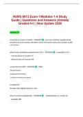 NURS 6013 Exam 1 Modules 1-4 Study Guide &vert; Questions and Answers &lpar;Already Graded A&plus;&rpar; &vert; New Update 2026