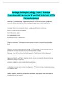 Portage Pathophysiology Exam 1 Practice Questions with Accurate & Verified Solutions 100&percnt; Pathophysiology