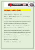 SAT Math Practice Test 1
