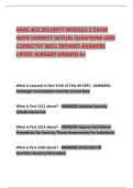 AAAE ACE SECURITY MODULE 2 EXAM WITH CORRECT ACTUAL QUESTIONS AND CORRECTLY WELL DEFINED ANSWERS LATEST ALREADY GRADED A&plus;