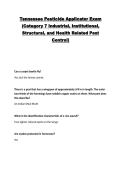 Tennessee Pesticide Applicator Exam &lpar;Category 7 Industrial&comma; Institutional&comma; Structural&comma; and Health Related Pest Control&rpar;