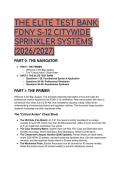 FDNY S-12 Citywide Sprinkler Systems Test Bank &lpar;2026&sol;2027&rpar; &vert; Complete Q&A&comma; NFPA 25 Updates & Mentor Analysis