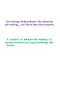 Test Bank Microbiology&colon; An Introduction Plus Mastering Microbiology 13th Edition 2026 ISBN 9780135740788 Complete Exam Questions A&plus;