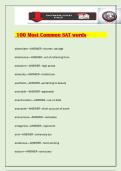 100 Most Common SAT words