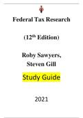 Solutions Manual Federal Tax Research 12th Edition 2026 ISBN 9781264196267 Roby Sawyers Steven Gill A&plus;