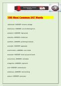100 Most Common SAT Words