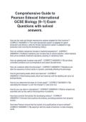 Comprehensive Guide to  Pearson Edexcel International  GCSE Biology &lpar;9&ndash;1&rpar; Exam  Questions with solved  answers&period; 