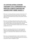 ATI CAPSTONE MATERNAL NEWBORN ASSESSMENT EXAM COMPREHENSIVE TEST PAPER 2026 COMPLETE QUESTIONS AND ANSWERS EXPERT VERIFIED GRADED A&plus;