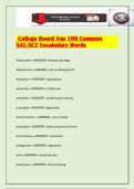 College Board Top 100 Common SAT&sol;ACT Vocabulary Words