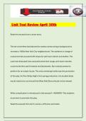Unit Test Review April 30th