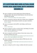 ATI CAPSTONE MED SURG ACTUAL EXAM PAPER 2026 QUESTIONS WITH ANSWERS GRADED A&plus;