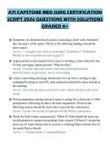 ATI CAPSTONE MED SURG CERTIFICATION SCRIPT 2026 QUESTIONS WITH SOLUTIONS GRADED A&plus;