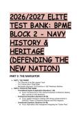 2026&sol;2027 BPME Block 2 Navy History & Heritage Test Bank&colon; Defending the New Nation &lpar;88 Q&A with Mentor Rationales&rpar;
