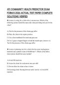ATI COMMUNITY HEALTH PREDICTOR EXAM FORM B 2026 ACTUAL TEST PAPER COMPLETE SOLUTIONS VERIFIED