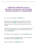 NURS 6013 &sol;NURS 6011 Exam 2 Questions and Answers with Complete Solutions &lpar;Graded A&plus;&rpar; &vert; Updated 2026