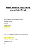 PNP301 Final Exam Questions and Correct Answers&vert; Latest Update