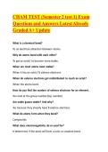 CHAM TEST &lpar;Semester 2 test 1&rpar; Exam Questions and Answers Latest Already Graded A&plus; Update  
