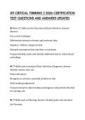 ATI CRITICAL THINKING 2 2026 CERTIFICATION TEST QUESTIONS AND ANSWERS UPDATED