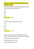 YMCA LG Exam Actual Questions and Answers 2026&period;docx