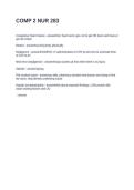COMP 2 NUR 283 QUESTIONS AND ANSWERS