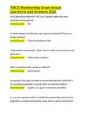 YMCA Membership Exam Actual Questions and Answers 2026&period;docx