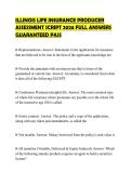 ILLINOIS LIFE INSURANCE PRODUCER ASSESSMENT SCRIPT 2026 FULL ANSWERS GUARANTEED PASS