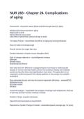 NUR 283 - Chapter 24&period; Complications of aging&period; Questions with Accurate Answers