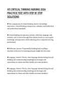 ATI CRITICAL THINKING NURSING 2026 PRACTICE TEST WITH STEP BY STEP SOLUTIONS
