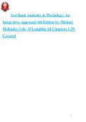 Test Bank Complete&lowbar; Anatomy & Physiology&colon; An Integrative Approach 4th Edition&comma; &lpar;2026&rpar; Updated Version By Michael Mckinley & 2 more&vert; All Chapters 1-29&vert; Latest&sol;Updated Version With Verified Answers&vert; Grade A&plus;