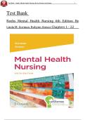 Neeb&rsquo;s Mental Health Nursing 6th Edition by Linda M&period; Gorman & Robynn Anwar &ndash; Test Bank for Chapters 1&ndash;22 with Practice Questions and Answers