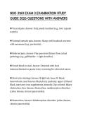 NSG 3160 EXAM 3 EXAMINATION STUDY GUIDE 2026 QUESTIONS WITH ANSWERS