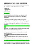 MED SURG 1 FINAL EXAM QUESTIONS 