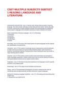 CSET MULTIPLE SUBJECTS SUBTEST 1 READING LANGUAGE AND LITERATURE&period;