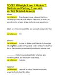 NCCER Millwright Level II Module 7 Gaskets and Packing Exam with Verified Detailed Answers&period;docx