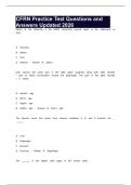 CFRN Practice Test Questions and Answers Updated 2026