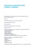 1533 EXAM 2 QUESTIONS WITH CORRECT ANSWERS