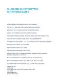 FLUID AND ELECTROLYTES NUTRITION EXAM 2