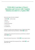 NURS 6013&colon; Lab Quiz 2&comma; Week 3 Questions and Answers with Complete Solutions &lpar;Graded A&plus;&rpar; &vert; Update 2026