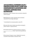 ATI MATERNAL NEWBORN EXAM 2 CERTIFICATION STUDY GUIDE 2026 COMPREHENSIVE QUESTIONS AND VERIFIED ANSWERS WITH RATIONALES