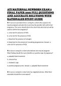 ATI MATERNAL NEWBORN EXAM 2 FINAL PAPER 2026 FULL QUESTIONS AND ACCURATE SOLUTIONS WITH RATIONALES STUDY GUIDE