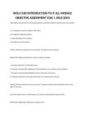 Test Bank WGU C182 Introduction to IT OA 1 2022&sol;2023 Complete Objective Assessment 2026 A&plus;