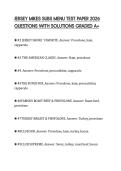 JERSEY MIKES SUBS MENU TEST PAPER 2026 QUESTIONS WITH SOLUTIONS GRADED A&plus;