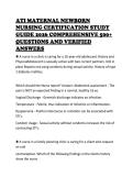 ATI MATERNAL NEWBORN NURSING CERTIFICATION STUDY GUIDE 2026 COMPREHENSIVE 500&plus; QUESTIONS AND VERIFIED ANSWERS