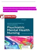 Test Bank for Davis Advantage for Townsend's Psychiatric Mental Health Nursing&comma; 11th Edition by Karyn I&period; Morgan & Mary C&period; Townsend &vert; Complete Chapters 1-28 &vert; Questions & Answers with NCLEX&reg;-Style &vert; PMHNP & RN Prep