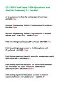 CS-7638 Final Exam 2026 Questions and Veriifed Answers&vert; A&plus; Graded