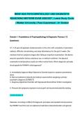 NRNP 6635 PSYCHOPATHOLOGY AND DIAGNOSTIC REASONING MIDTERM EXAM 2026&sol;2027 &vert; Latest Study Guide &vert; Walden University &vert; Pass Guaranteed - A&plus; Graded
