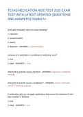 TEXAS MEDICATION AIDE TEST 2026 EXAM TEST WITH LATEST UPDATED &lpar;QUESTIONS AND ANSWERS&rpar; Graded A&plus;