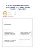 NURS 6013 oxygenation and circulation terms Questions with Complete Solutions &lpar;Graded A&plus;&rpar; &vert; Update 2026