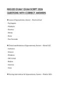 NSG320 EXAM 1 EXAM SCRIPT 2026 QUESTIONS WITH CORRECT ANSWERS